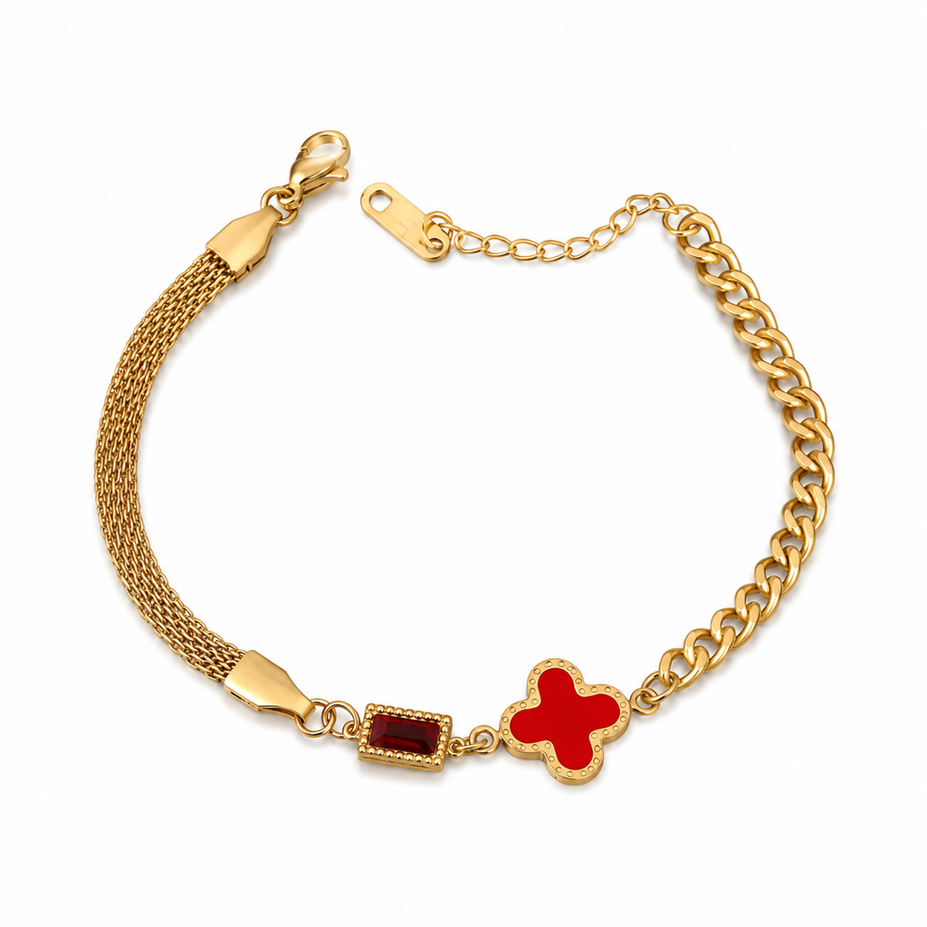 Ruby CLover Bracelet.